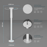 glasvilla Außenleuchte ⌀300xH804mm IP65 Wegeleuchte Außen | Pollerleuchte für Garten, 3000K Stehlampe Gartenlampe | Außenlampe Standleuchte 6W StellaeLights