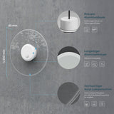 glasvilla Wandleuchte Außen 6W LED Wandlampe | Außenleuchte Wegeleuchte für Garten, 3000K mit Bewegungsmelder | Außenlampe ⌀300X65mm IP65 LunaLights