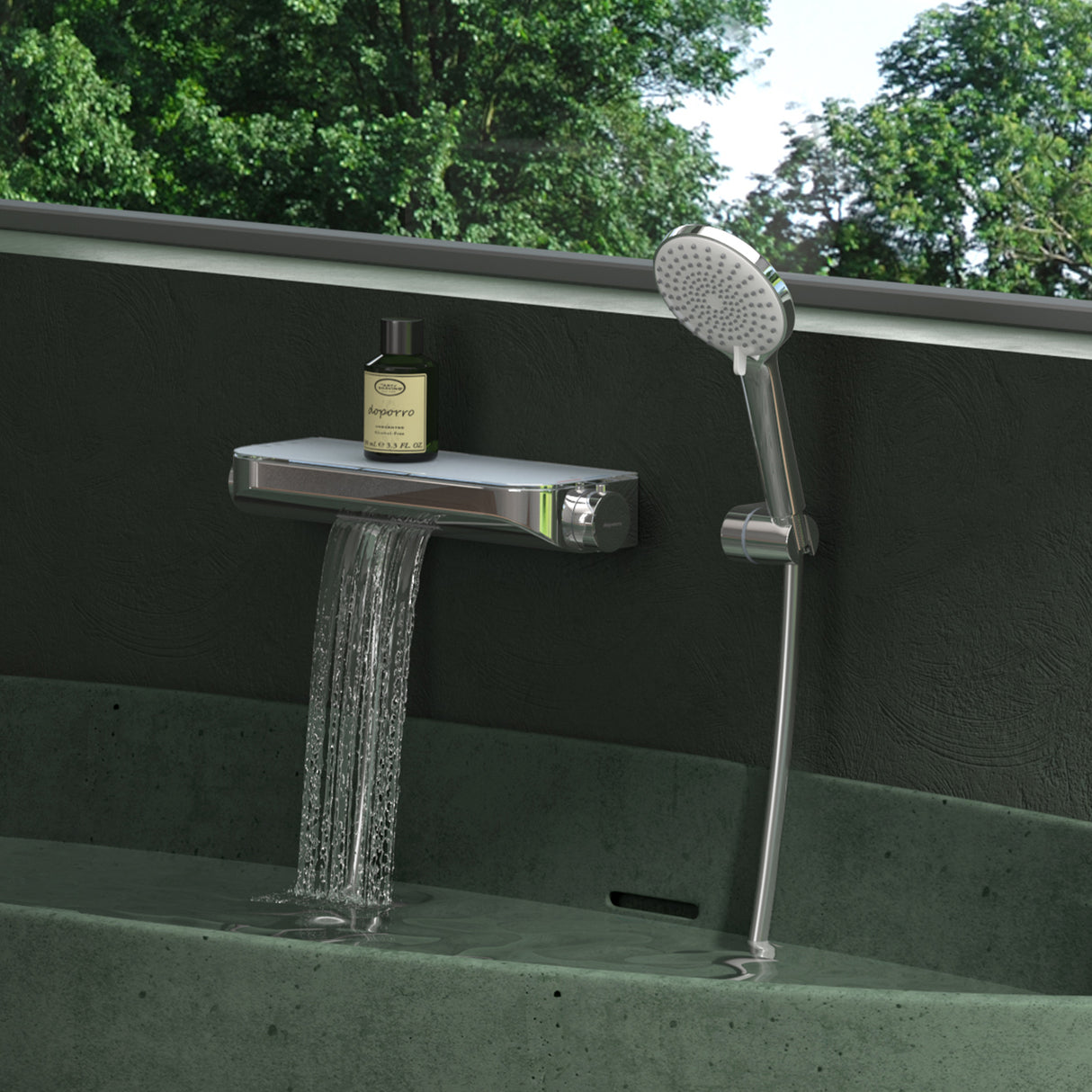 glasvilla Thermostat Badewannenarmatur mit Handbrause Wannenarmatur Wannenthermostat 4 Strahlarten Wandarmatur für Badewanne aus Messing inkl. Brauseschlauch Duschsystem8