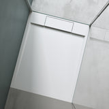 glasvilla Duschwanne Duschtasse aus Mineralguss Rechteckig 70-160cm Mineralgusswanne Geoma04