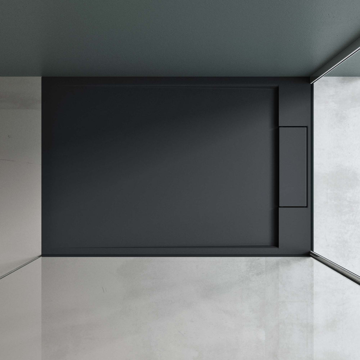 glasvilla Duschwanne Duschtasse aus Mineralguss Rechteckig 70-160cm Mineralgusswanne Geoma04