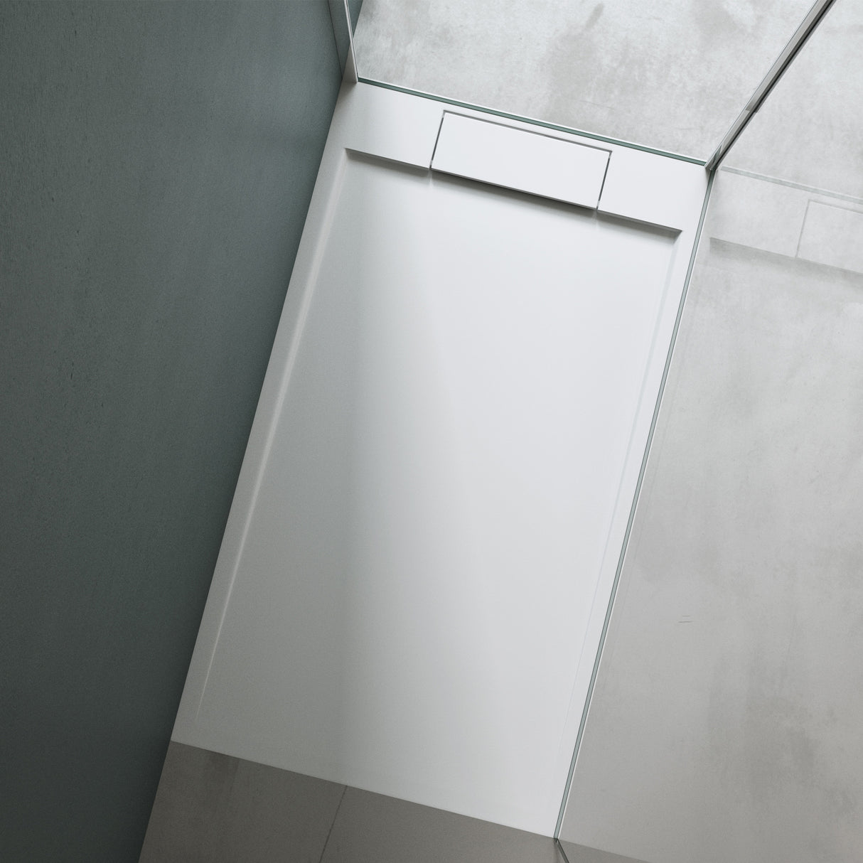 glasvilla Duschwanne Duschtasse aus Mineralguss Rechteckig 70-160cm Mineralgusswanne Geoma04