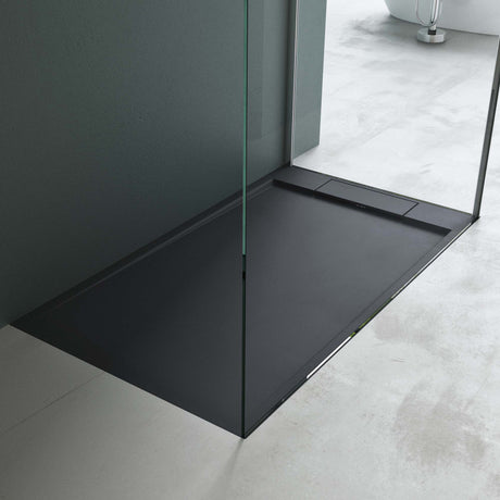 glasvilla Duschwanne Duschtasse aus Mineralguss Rechteckig 70-160cm Mineralgusswanne Geoma04