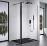 glasvilla Walk-In Duschwand für Dusche Duschabtrennung 8mm Klarglas ESG-Sicherheitsglas mit Nano Rechteckiger Stabilisator Bremen01K-Plus