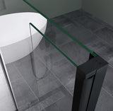 glasvilla Walk-In Duschwand für Dusche Duschabtrennung 8mm Klarglas ESG-Sicherheitsglas mit Nano Rechteckiger Stabilisator Bremen01K-Plus