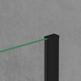 glasvilla Duschkabine Schiebetür 6mm ESG-Sicherheitsglas Duschabtrennung Soft-Close-Mechanismus Seitenanstieg Ravenna12K Schwarz