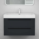 glasvilla Badmöbel-Set Waschbeckenunterschrank Waschtisch mit Unterschrank inkl. Mineralguss-Waschbecken Quadratto