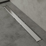 glasvilla Duschrinne Bodenablauf aus Edelstahl | Komplettset Ablaufrinne für Badezimmer | Befliesbar Wasserabfluss 35L/min | Haarsieb KE110