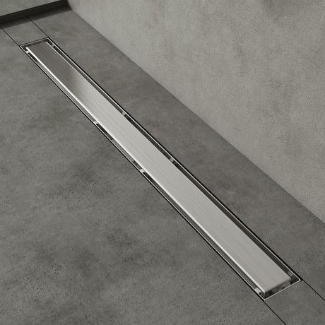 glasvilla Duschrinne Bodenablauf aus Edelstahl | Komplettset Ablaufrinne für Badezimmer | Befliesbar Wasserabfluss 35L/min | Haarsieb KE110