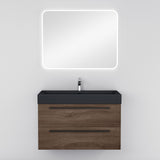 glasvilla Badmöbel-Set Waschbeckenunterschrank Waschtisch mit Unterschrank inkl. Mineralguss-Waschbecken in Anthrazit Quadratto