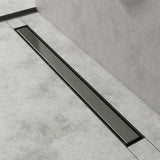 glasvilla Duschrinne Bodenablauf aus Edelstahl | Komplettset Ablaufrinne für Badezimmer | Befliesbar Wasserabfluss 35L/min | Haarsieb KE110