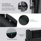 glasvilla Badheizkörper flach Seitenanschluss & Mittelanschluss Paneelheizkörper Horizontal Handtuchwärmer Badheizung FH