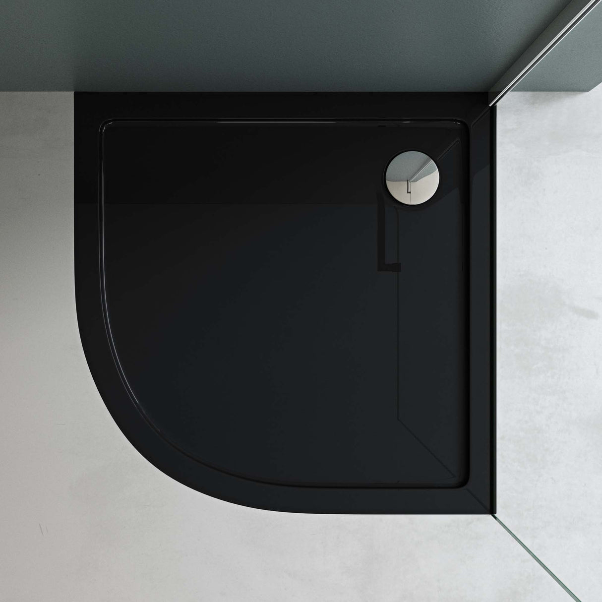 glasvilla Duschwanne Duschtasse aus Sanitäracryl Viertelkreis Faro3