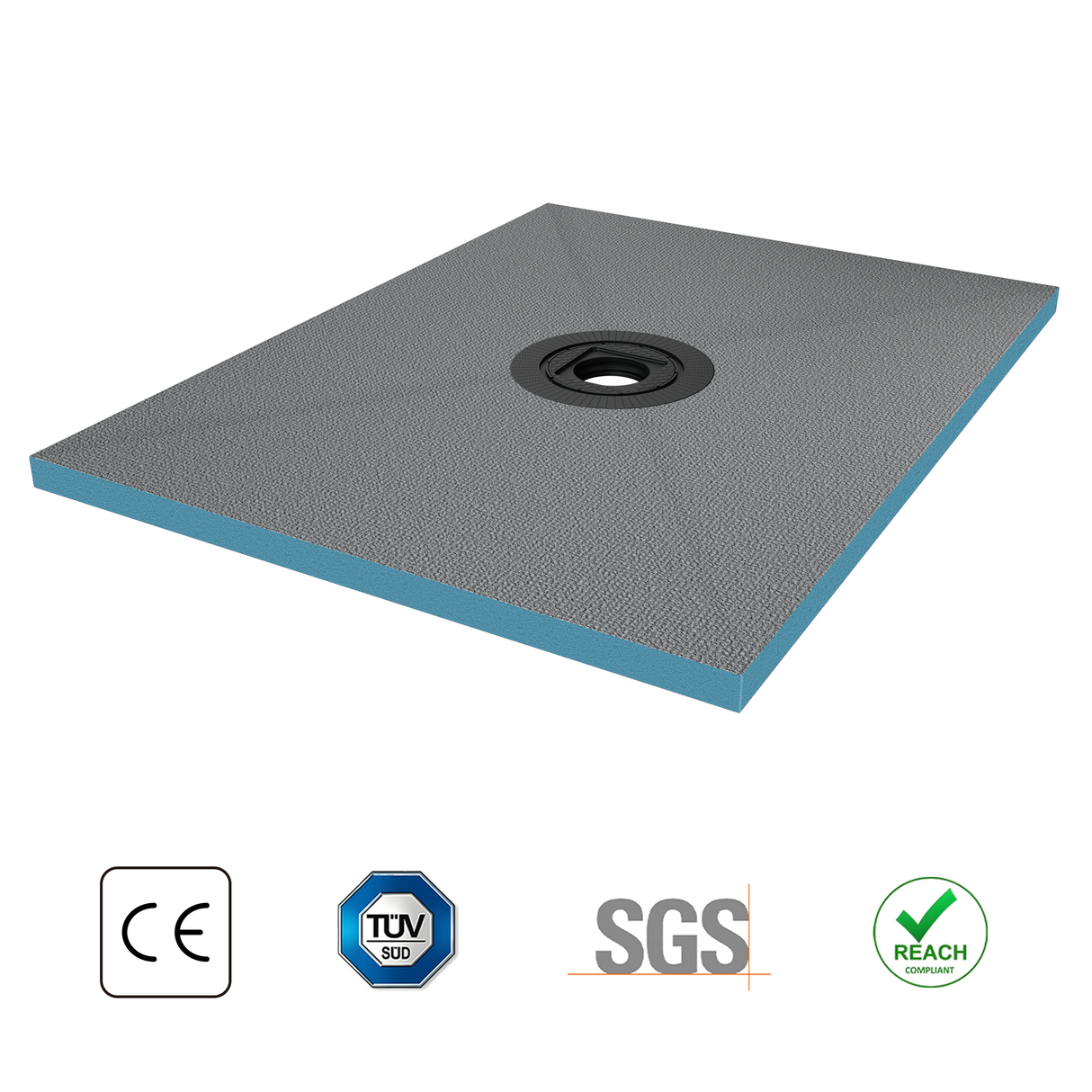 glasvilla Duschelement Duschboard befliesbar Duschelemente mit rinne Duschtasse bodeneben Gefälleplatte XPS