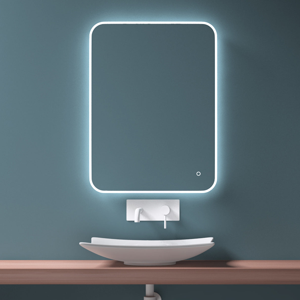 glasvilla Waschbecken Aufsatzwaschbecken aus Keramik eckig mit Nano-Beschichtung Brüssel910