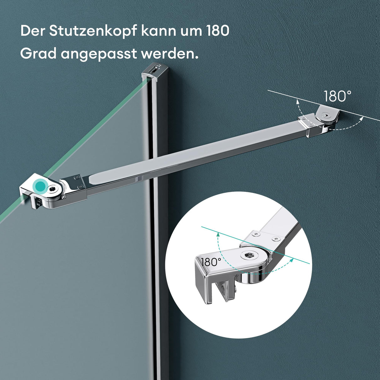 glasvilla Duschkabine U Form Dusche halbkreis 6mm ESG-Sicherheitsglas mit Easy-Clean Nano-Beschichtung Ravenna03