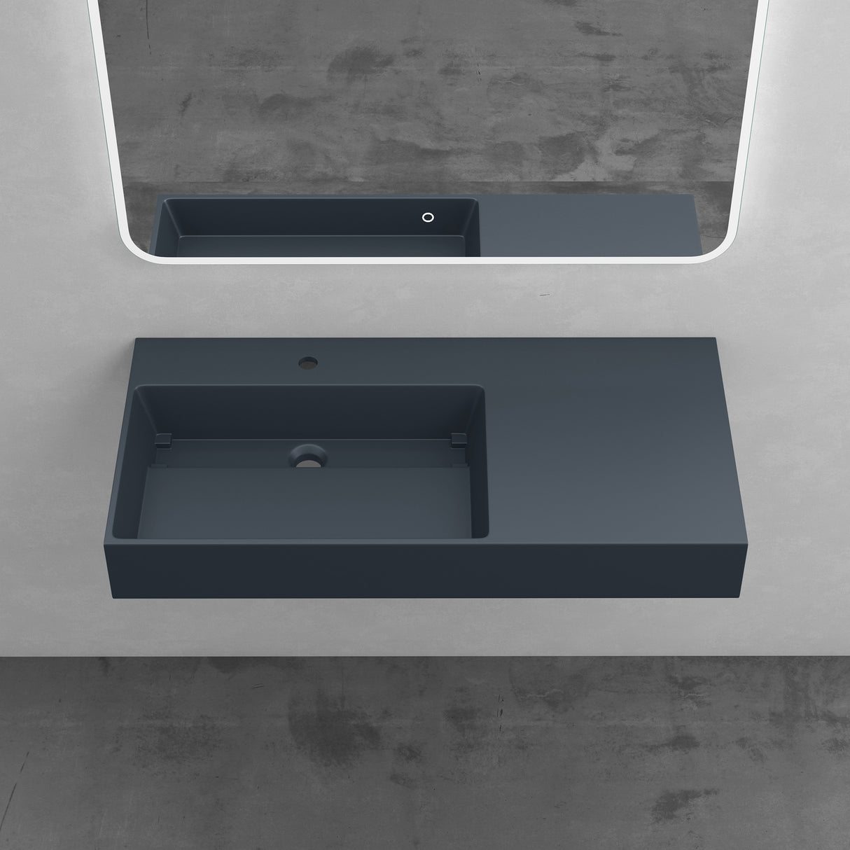 glasvilla Waschbecken Aufsatzwaschbecken Hängewaschbecken aus Mineralguss Col12