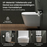 glasvilla Spülrandlos Wand WC Hänge WC Spülrandloses Toilette Softclose WC-Sitz Aachen108