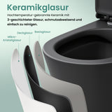 glasvilla Spülrandlos Wand WC Hänge WC Spülrandloses Toilette Softclose WC-Sitz Aachen108