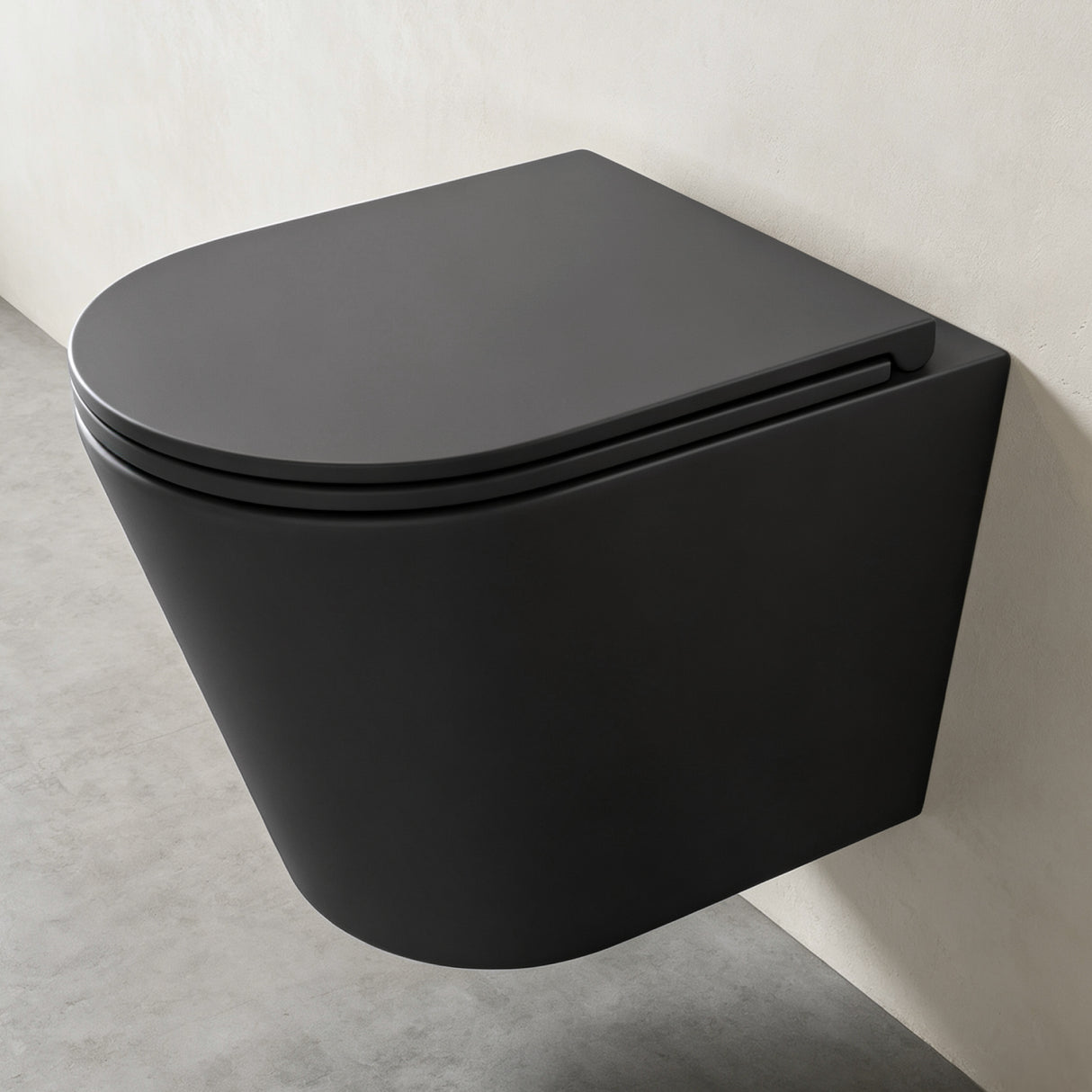 glasvilla Spülrandlos Wand WC Hänge WC Spülrandloses Toilette Softclose WC-Sitz Aachen108