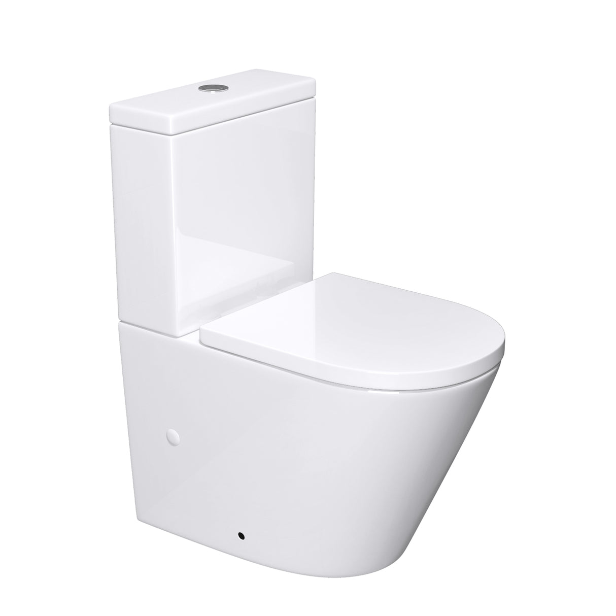 glasvilla Stand-WC Toilette Stand Toilette aus Keramik Spülrandloses WC bodenstehenden Toiletten