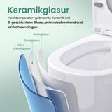 glasvilla Wand WC spülrandlos Schwarz Hänge WC spülrandlos Toilette WC mit Sitz Softclose Aachen179