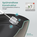 glasvilla Wand WC spülrandlos Schwarz Hänge WC spülrandlos Toilette WC mit Sitz Softclose