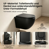 glasvilla Wand WC spülrandlos Schwarz Hänge WC spülrandlos Toilette WC mit Sitz Softclose Aachen179