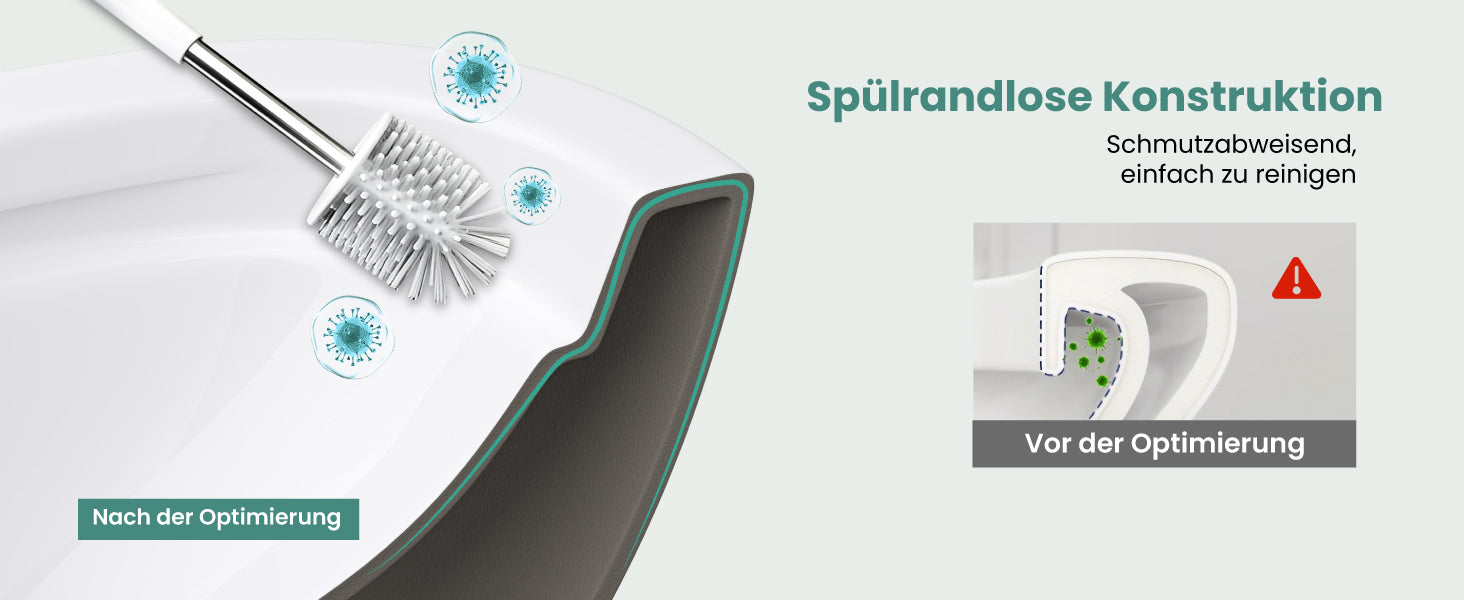 glasvilla Wand WC spülrandlos Schwarz Hänge WC spülrandlos Toilette WC mit Sitz Softclose Aachen179