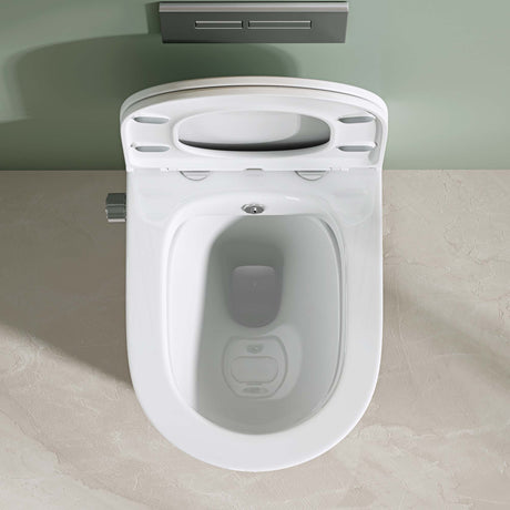 glasvilla Hänge WC Toilette Wand-WC Spülrandlos Weiß aus Keramik Wandmontage mit Absenkautomatik Aachen601