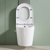 glasvilla Hänge WC Toilette Wand-WC Spülrandlos Weiß aus Keramik Wandmontage mit Absenkautomatik Aachen601