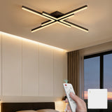 glasvilla Plafoniera LED Soffitto 48W, Lampadario LED Soffitto 3000K - 6400K Illuminazione a Soffitto Moderna per Camera da Letto Sala Cucina Bagno Corridoio, Nero Sabbia, Alivetta25039