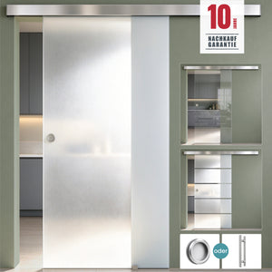 glasvilla Porta Scorrevole in Vetro 8mm, Porta Scorrevole in Vetro di Sicurezza ESG con Maniglia per Bagno Cucina Studio Ufficio, Altezza 2050 mm, Amalfi