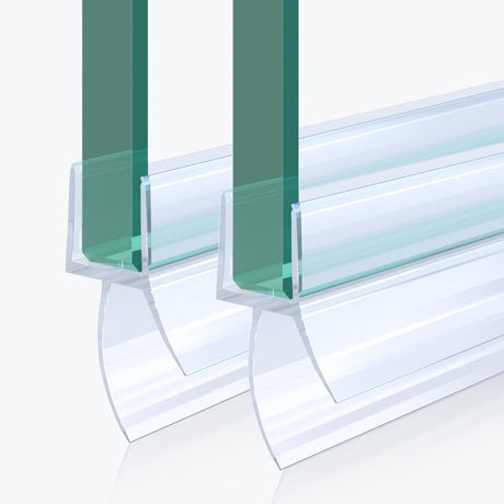 glasvilla Duschdichtung PVC | Duschtürdichtung für 6 - 8mm Glasstärke | Ersatzdichtung für Duschtüren & Duschkabinen