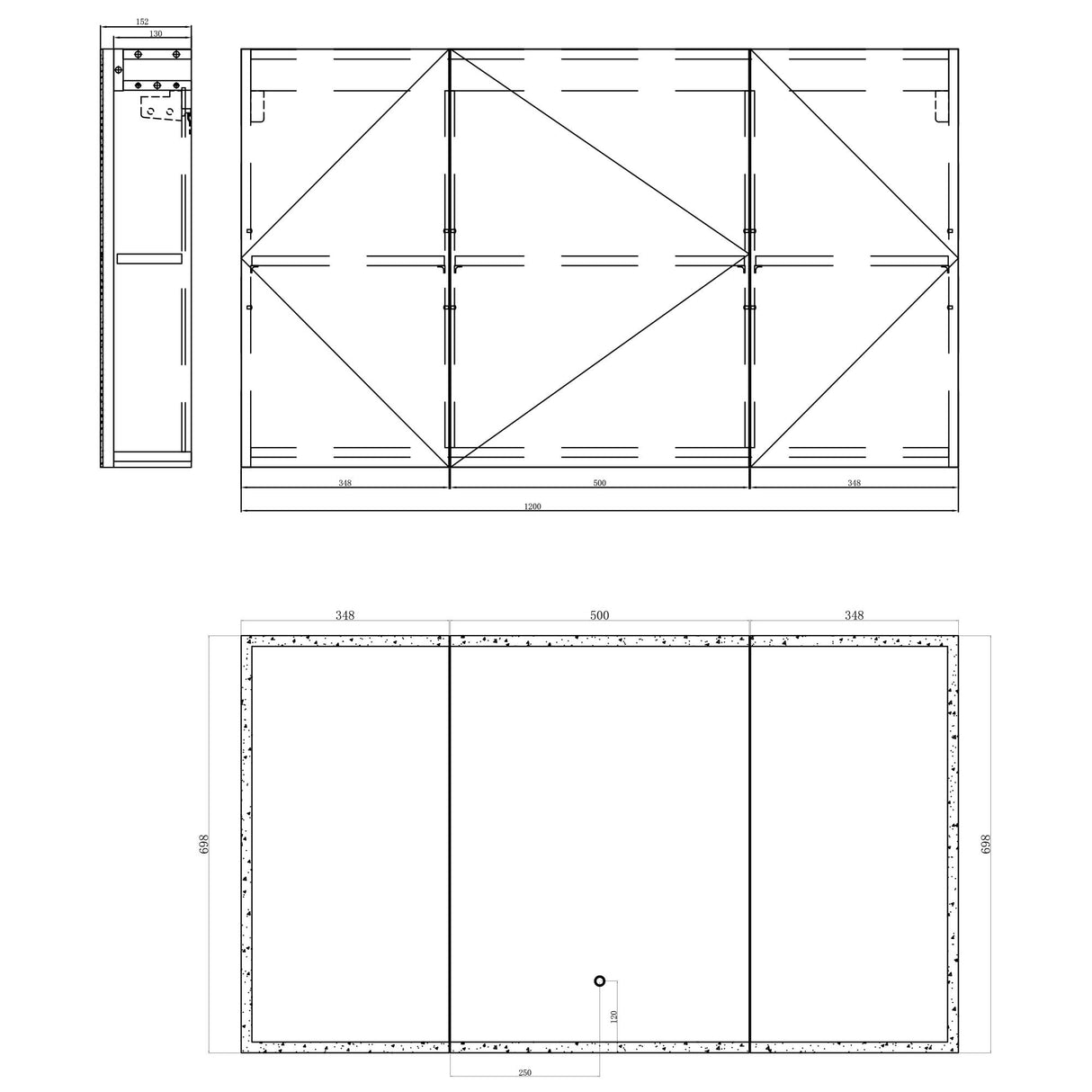glasvilla Spiegelschrank Bad mit LED Beleuchtung Badezimmerschrank Hängeschrank Badezimmerspiegel Spiegelschrank-04