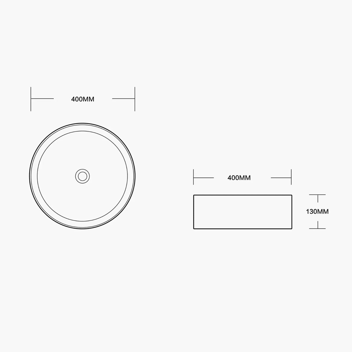glasvilla Waschbecken Aufsatzwaschbecken Waschschale Rund Waschbecken aus Keramik mit Nano-Beschichtung Brüssel203