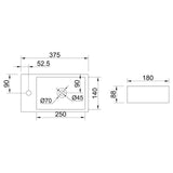 glasvilla Waschbecken Gäste-WC Hängewaschbecken aus Keramik in weiß mit Nano-Beschichtung Brüssel3053