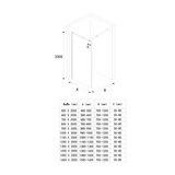 glasvilla Duschwand für Dusche Duschabtrennung Walk-In ESG-Sicherheitsglas 10mm NANO Glas BRAM1&BRAM3 Bremen2 Schwarz