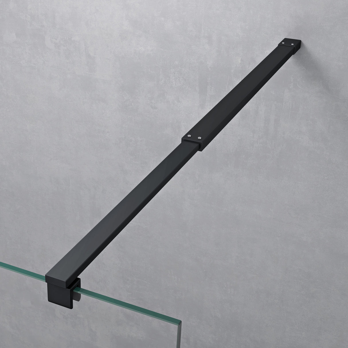 glasvilla Duschwand für Dusche Duschabtrennung Walk-In ESG-Sicherheitsglas 8mm NANO Glas BRAM1&BRAM3 Bremen1 Schwarz