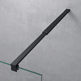 glasvilla Duschwand für Dusche Duschabtrennung Walk-In ESG-Sicherheitsglas 8mm NANO Glas BRAM1&BRAM3 Bremen1 Schwarz