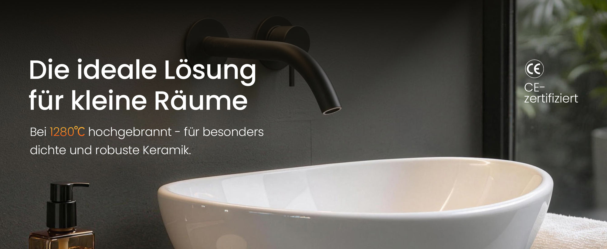 Lavabo de Encimera Glasvilla Brüssel205 Diseño Ovalado con Sellado Nano
