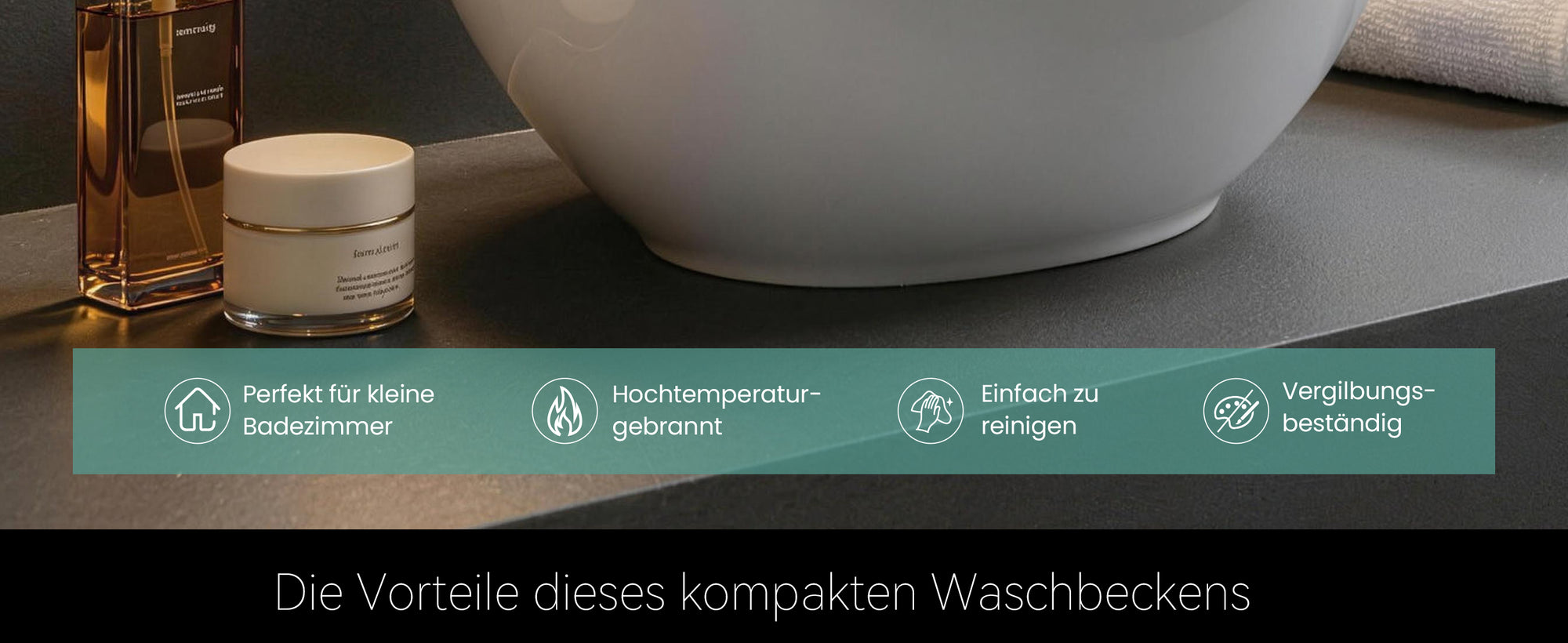 Lavabo de Encimera Glasvilla Brüssel205 Diseño Ovalado con Sellado Nano