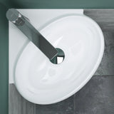 glasvilla Waschbecken Aufsatzwaschbecken Hängewaschbecken Klein Waschschale aus Keramik Weiß mit Nano-Beschichtung für das Badezimmer und Gäste-WC Brüssel002