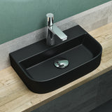 glasvilla Aufsatzwaschbecken Hängewaschbecken BTH: 38x23,5x8cm Waschschale Waschbecken aus Keramik Brüssel003