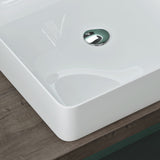 glasvilla Waschbecken weiß Aufsatzwaschbecken Waschschale aus Keramik Brüssel105