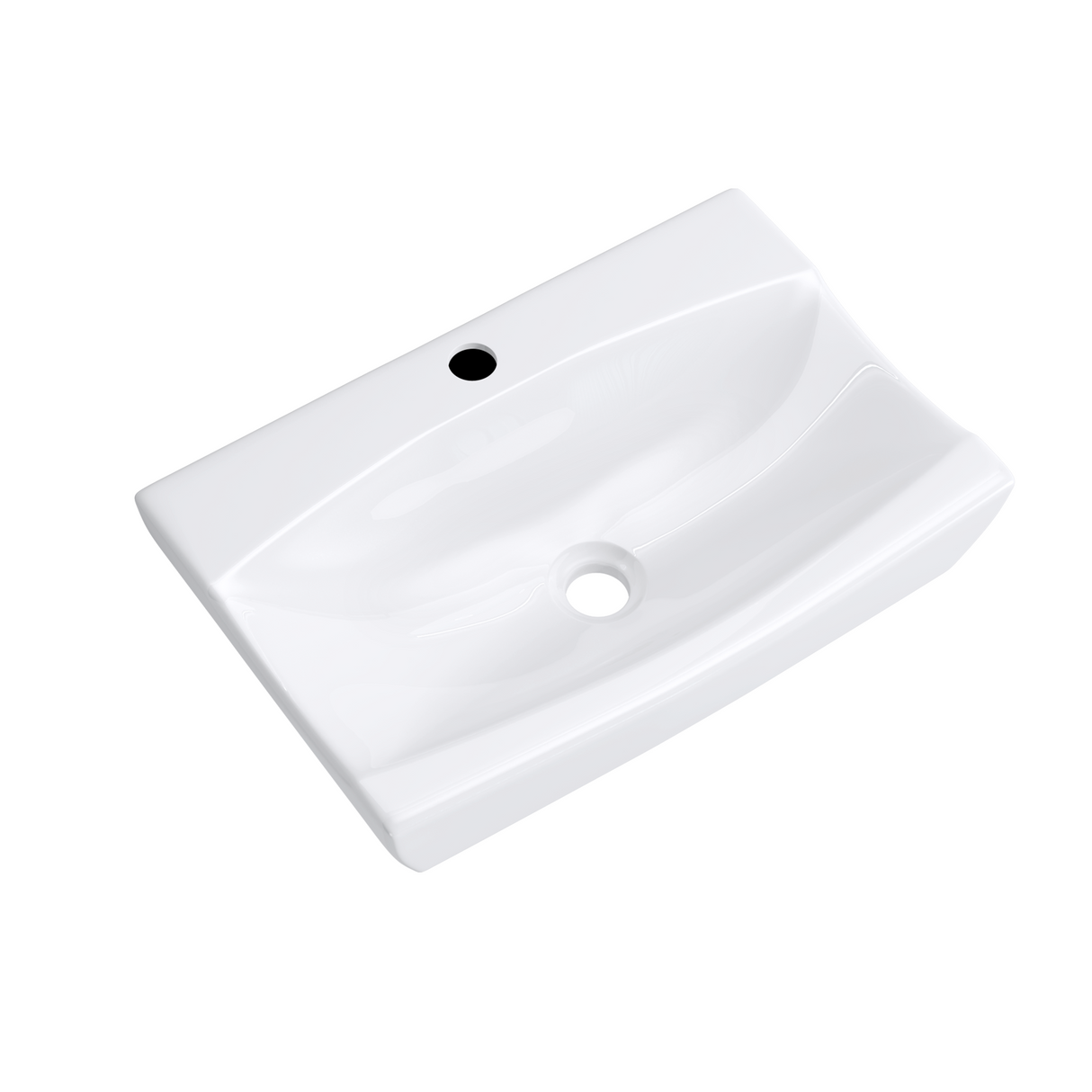 glasvilla Waschbecken Aufsatzwaschbecken,weiß Brüssel152B aus Keramik,mit Nano-Beschichtung