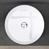 glasvilla Waschbecken Aufsatzwaschbecken Waschschale Rund Waschbecken aus Keramik mit Nano-Beschichtung Brüssel203