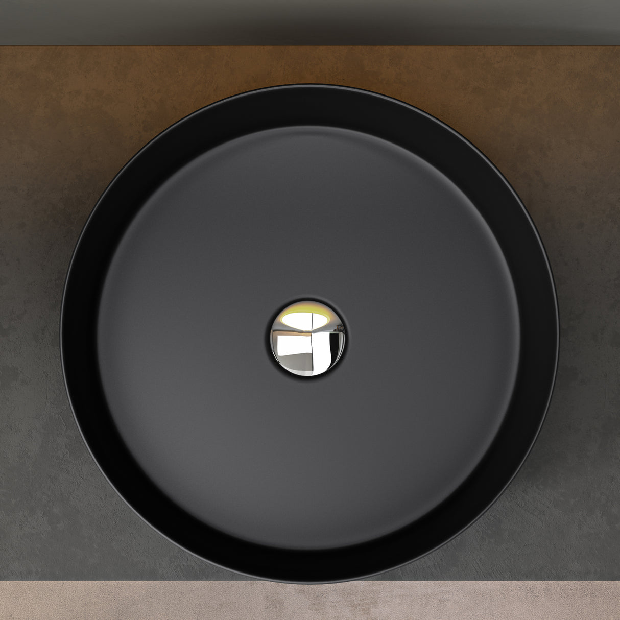 glasvilla Waschbecken Aufsatzwaschbecken Waschschale Rund Waschbecken aus Keramik mit Nano-Beschichtung Brüssel203