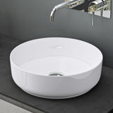 glasvilla Waschbecken Aufsatzwaschbecken Waschschale Rund Waschbecken aus Keramik mit Nano-Beschichtung Brüssel203