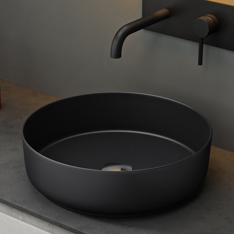 glasvilla Waschbecken Aufsatzwaschbecken Waschschale Rund Waschbecken aus Keramik mit Nano-Beschichtung Brüssel203